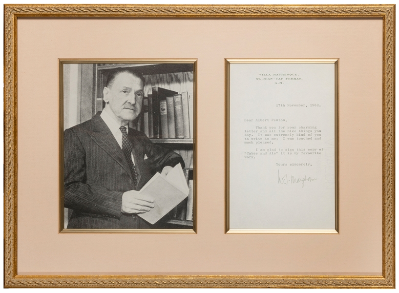 MAUGHAM, William Somerset (1874–1965). Autograph letter sig...
