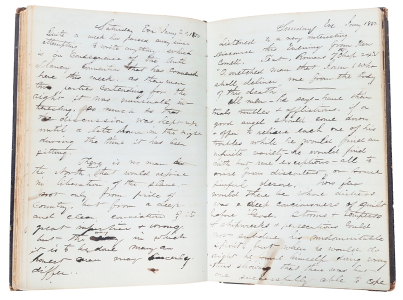 Diary of William Cadwell of Syracuse, New York. 1849/1851. ...