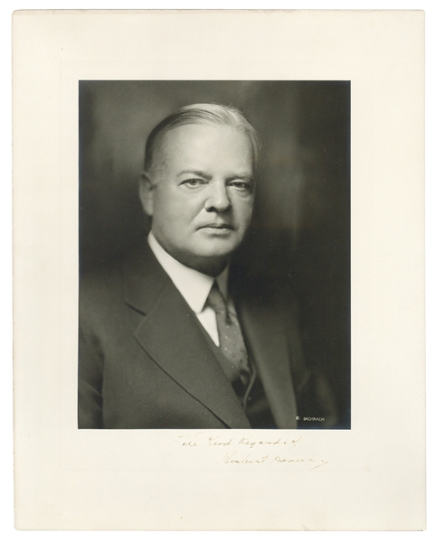  HOOVER, Herbert (1874-1964). Original photograph inscribed ...