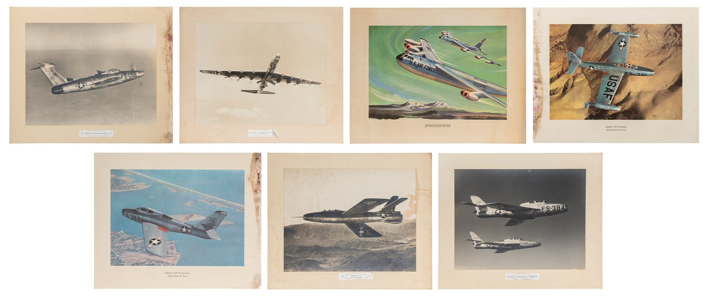  [AVIATION]. Group of 7 Republic / U.S. Air Force aviation p...