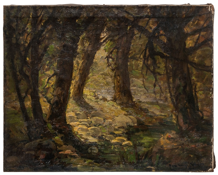  MILLER, Ralph Davidson (American, 1858-1945). “Oregon Woods...