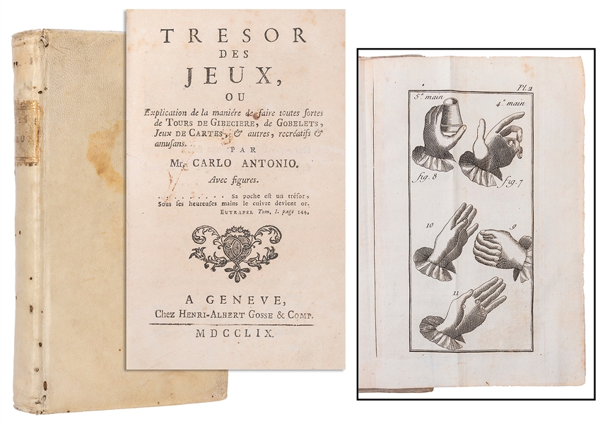  ANTONIO, Carlo (fl. 1750s). Tresor Des Jeux. Geneve: Henri-...