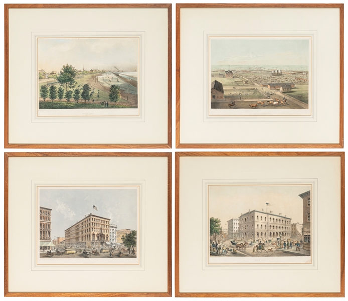  [CHICAGO]. KURZ, Louis (1834–1921). A group of 4 prints fro...
