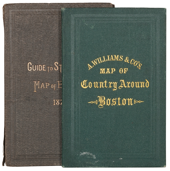  [MAP]. Guide to Strangers Map of Boston [cover title]. Bost...