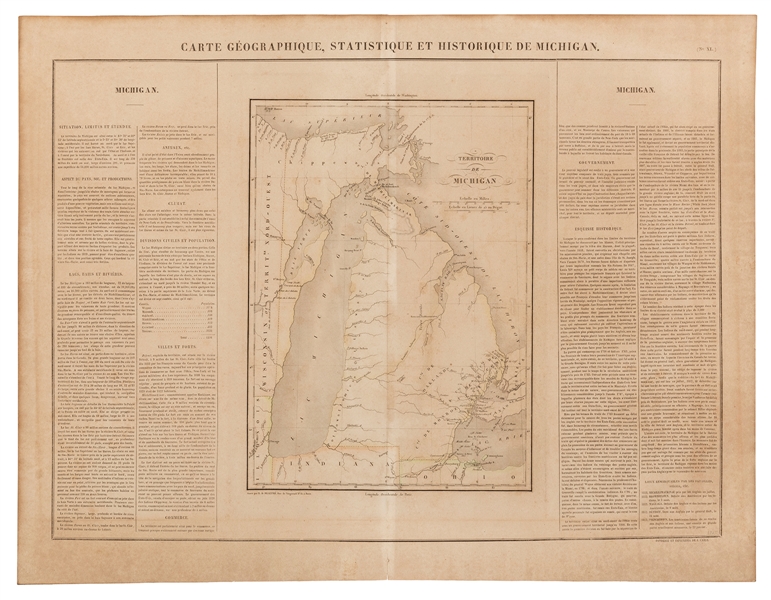  [MAP]. –– [GREAT LAKES REGION]. BUCHON, Jean Alexandre (179...