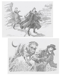  SAKUROV, Igor. Original artworks for 2-pages of the graphic...