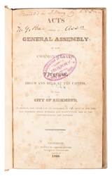  [JEFFERSON, Thomas (1743-1826)]. Acts Passed at a General A...