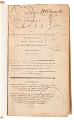  [TENNESSEE]. [GAMBLE, Hamilton Rowan (1798-1864), his copy]...