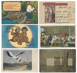  [AFRICAN AMERICANA]. Group of Nearly 70 Postcards, Most wit...