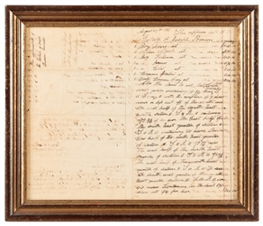  [SLAVERY DOCUMENT]. Manuscript Appraisal Bill of Slaves. [S...