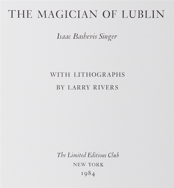 the magician of lublin book