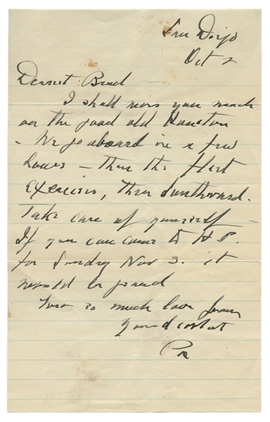 FDR Autograph Letter Signed As President, “Pa,” to His Son. 