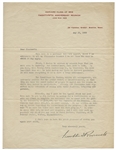 Typed Letter Signed, “Franklin D. Roosevelt,” Addressing Harvard Classmates of 1904. 