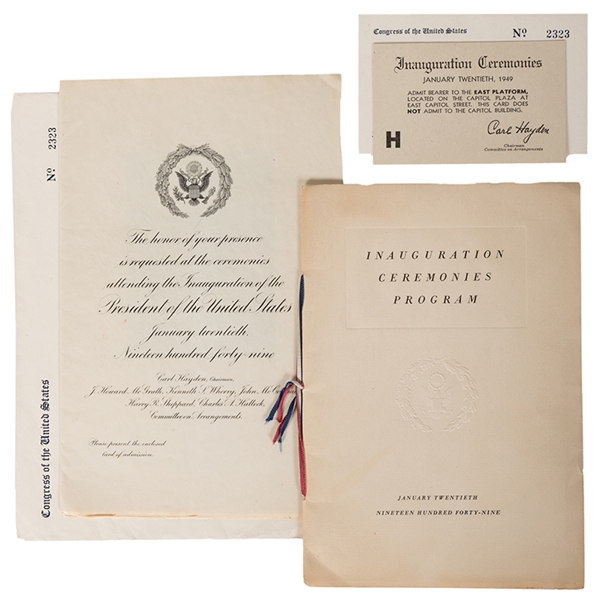 Harry Truman Inauguration Packet. 