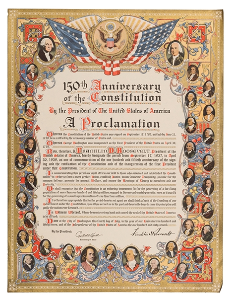 Sesquicentennial of Constitution Proclamation. 