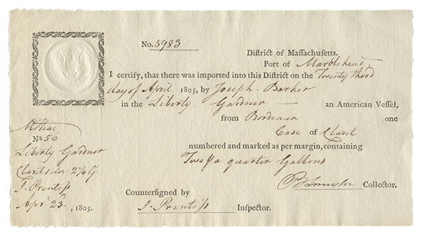 Benjamin Lincoln Signed Certificate. 