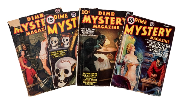 Dime Mystery Magazine. Lot of Four Magazines. 