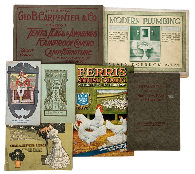 Early 20th Century Trade Catalogs. Lot of Seven. 