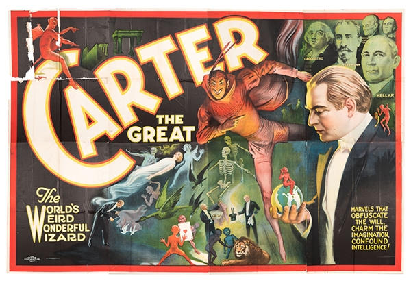Carter the Great. World’s Weird Wonderful Wizard Billboard Poster. 