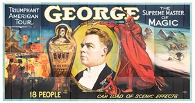 George the Magician. Triumphant American Tour Billboard Poster.