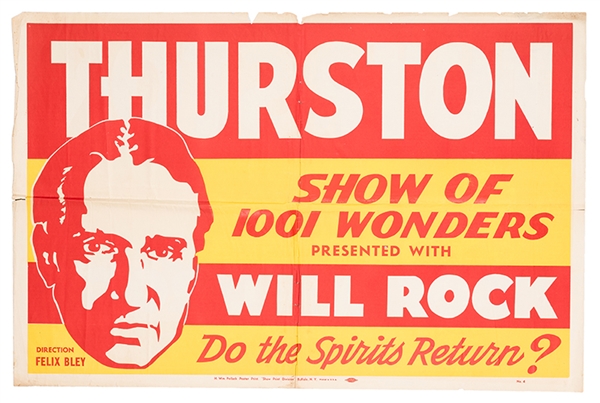 Thurston Show of 1001 Wonders. Presented with Will Rock. 
