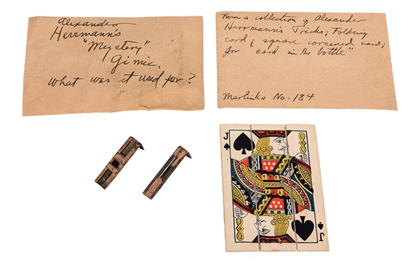 Folding Jack of Spades and “Mystery” Gimmick Possibly Owned by Alexander Herrmann. 