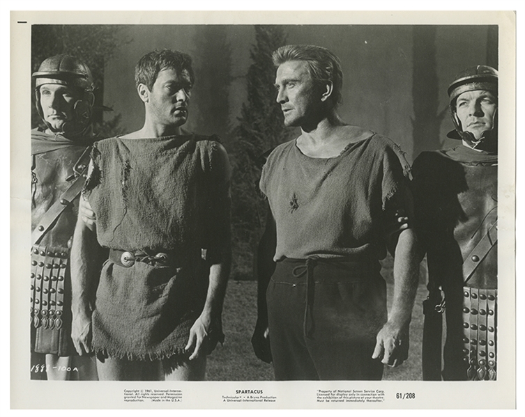 Kirk Douglas and Laurence Olivier in “Spartacus.” Group of 20 Stills. 