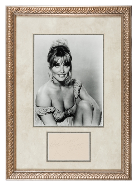 Sharon Tate Framed Signature and Photo Display. 