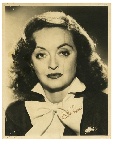 Vintage Signed Portrait of Bette Davis. 