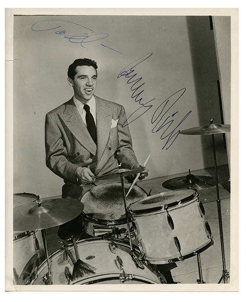 Buddy Rich Group of Photos, Records, and Ephemera, Two Signed. 