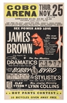 James Brown “Sex Power and Love” Cobo Arena Jumbo Window Card. 