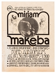 Miriam Makeba Pan-African Congress Concert Window Card. 
