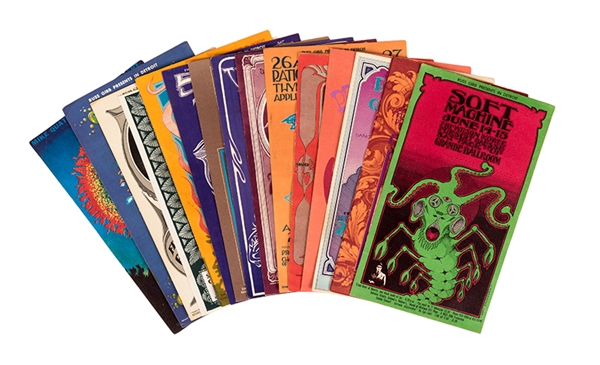 Grande Ballroom / Russ Gibb Psychedelic Rock Concert Postcards. Lot of 16. 
