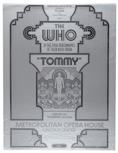 The Who Tommy Final Performance Poster. 