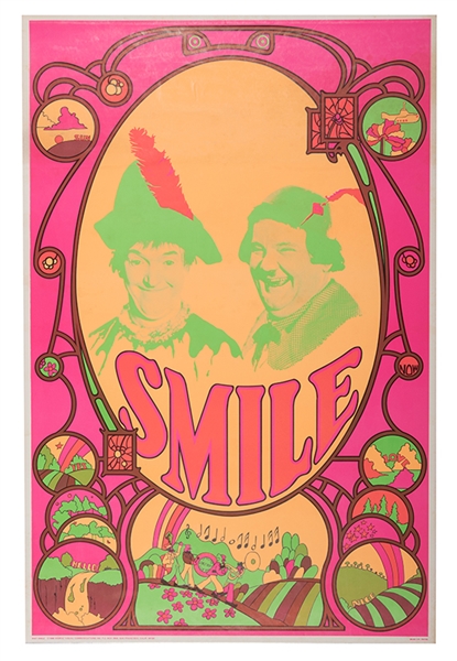 Laurel and Hardy “Smile” Blacklight Poster. 