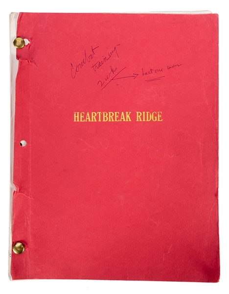 An Original Studio Script for “Heartbreak Ridge” Starring Clint Eastwood.