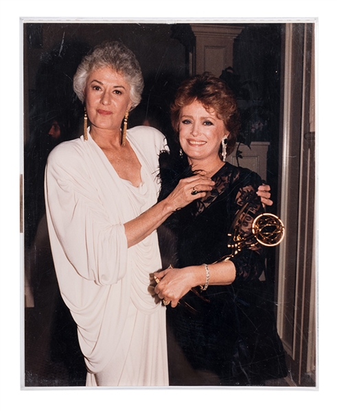 Photograph of Bea Arthur and Rue McClanahan During the Emmy Awards. 