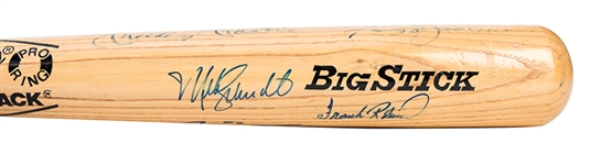 Baseball Bat Signed by Members of the MLB 500 Home Run Club. 