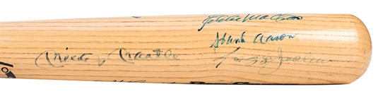 Baseball Bat Signed by Members of the MLB 500 Home Run Club. 