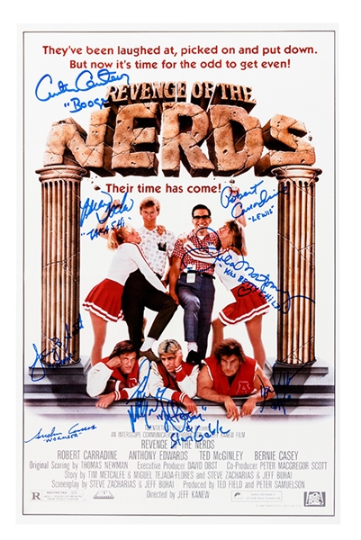 “Revenge of the Nerds” Cast-Signed Color Poster Print. 