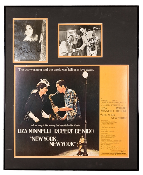 Framed Autograph display for “New York, New York.” 