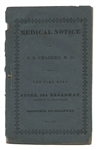 Medical Notice by J.X. Chabert, Known as The Fire King. 