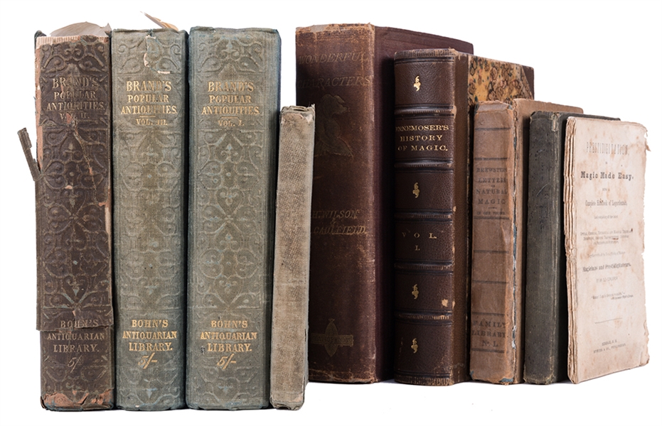 Group of Seven Antiquarian Volumes Pertaining to Magic and Other Subjects. 