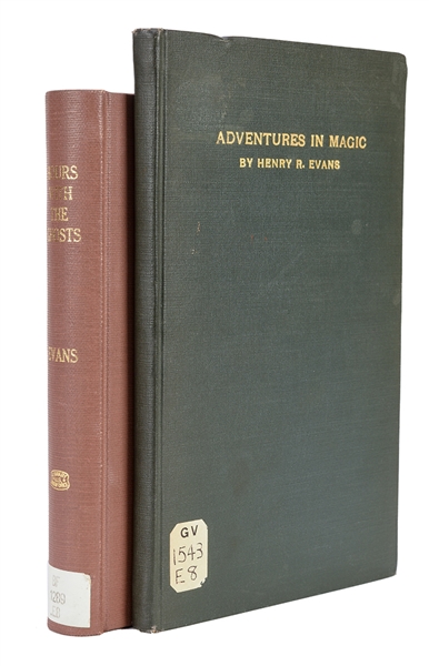 Two Volumes on Magic by Evans, One Signed. 