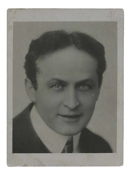 Portrait Photograph of Harry Houdini. 