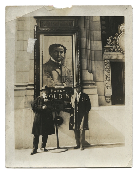 Photograph of Houdini and A.M. Wilson. 