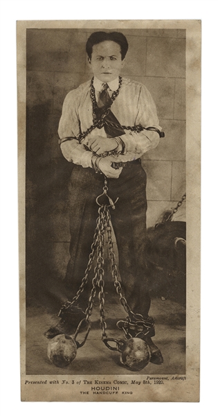 Houdini The Handcuff King Kinema Comic Souvenir.