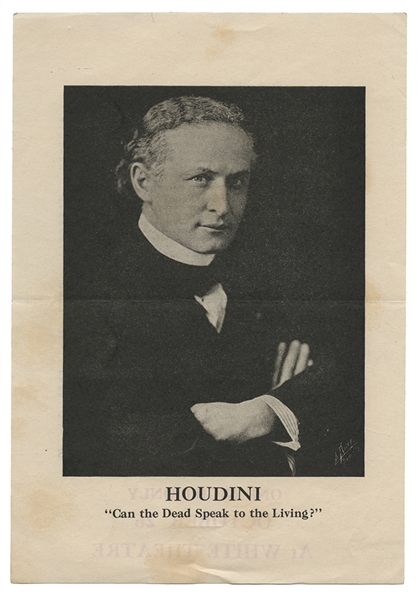 Houdini. Can the Dead Speak to the Living? 
