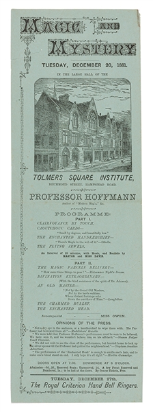 Professor Hoffmann Tolmers Square Institute Program. 