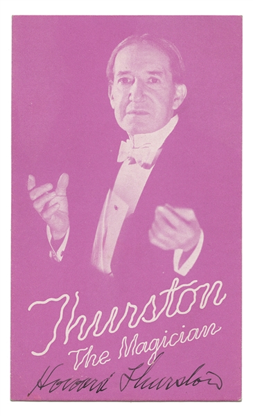 Thurston the Magician Swift Postcard, Signed. 